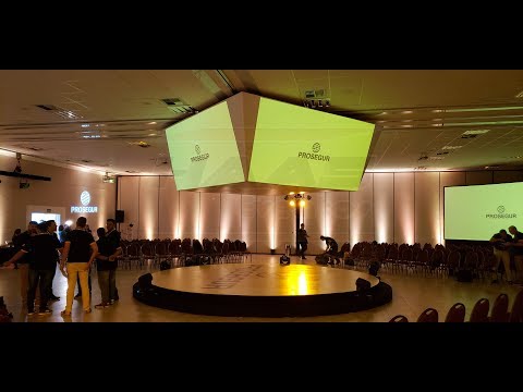 CENOGRAFIA PALCO CENTRAL MAPPING HAASEVENTOS PROSEGUR