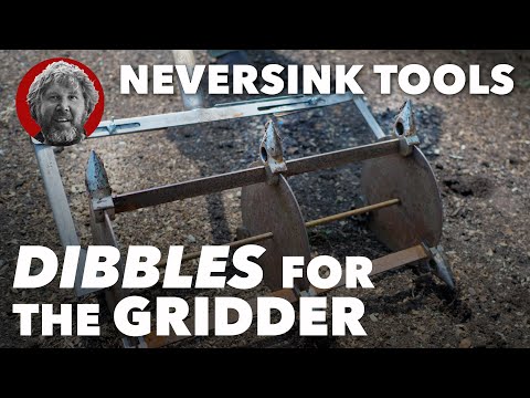 Rolling Bed Dibbler for Plant Spacings - Gridder With Spikes