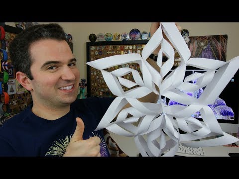 How to make a Giant 3D Paper Snowflake ❄️