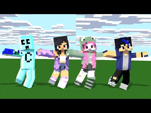 NEW SHUFFLE DANCE MEME : ENJOY DANCING CRAFTEE, APHMAU, MS. TURTLE AND EIN - MINECRAFT ANIMATION