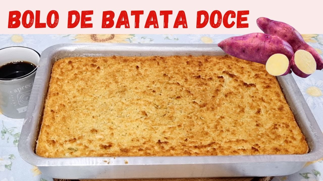 Tudo no liquidificador! Bolo de batata doce crua sem farinha, fácil , rápido e delicioso!