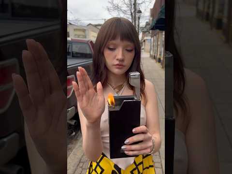 She pulls this #huge #lighter out like its no #BIG deal