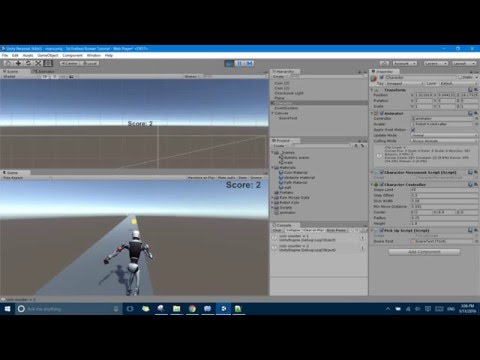 Unity 3d Endless Runner Tut 5 basic score UI and tags