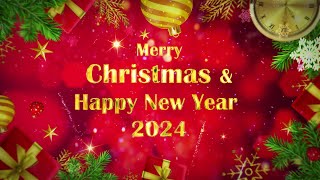 A Merry Christmas and Happy New Year 2024 Best Wishes Greetings Video Animation