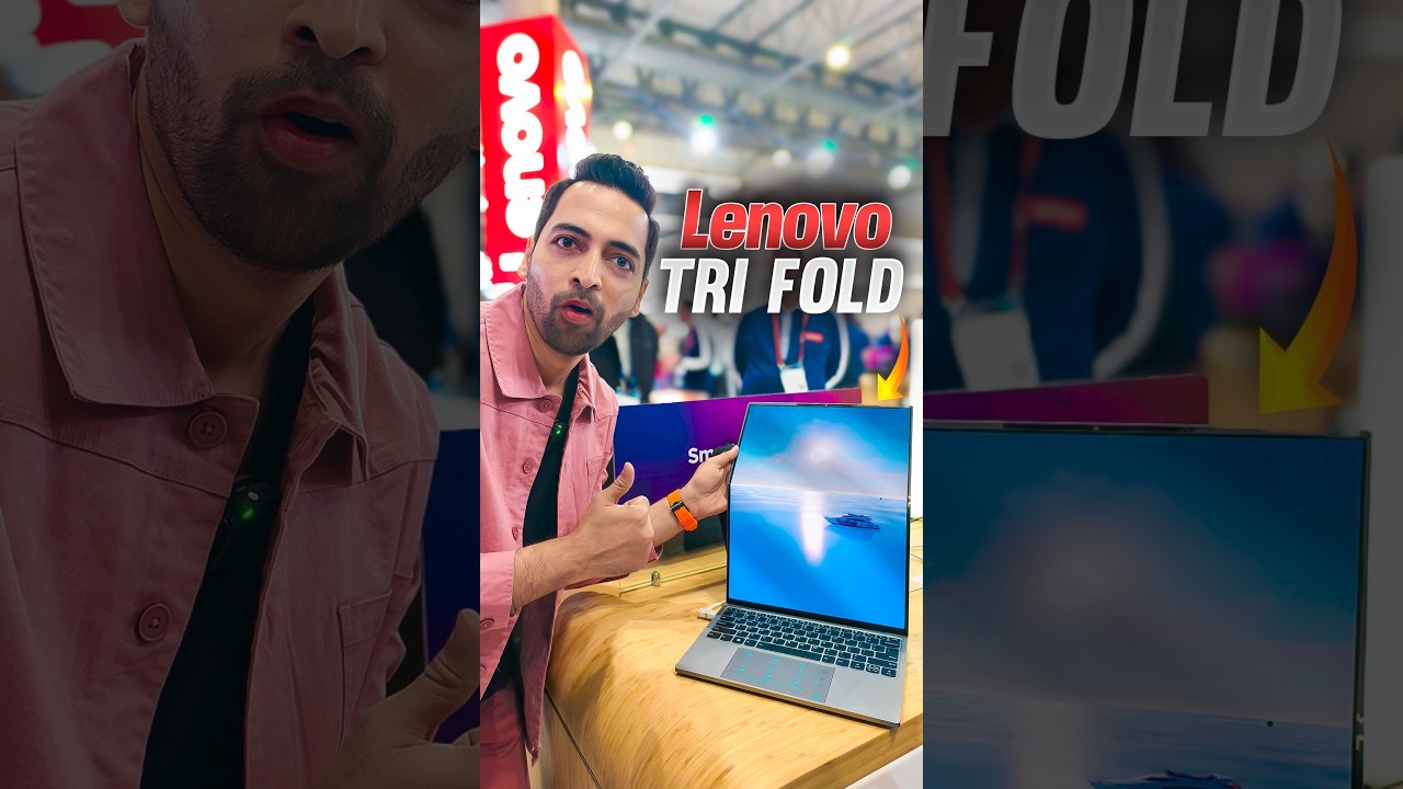 Lenovo Tri Fold Laptop First Look - I Can't Believe This 😶 #shorts