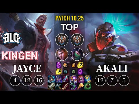 BLG Kingen Jayce vs Akali Top - KR Patch 10.25