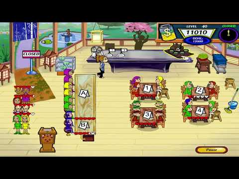 Diner Dash 2: Restaurant Rescue Walkthrough - Level #40 - Toshiro's Grill - New Plants