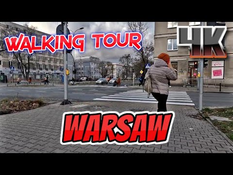 Warsaw Poland Walking Tour 4k // BIELANY //  GoPro Hero 11  BLACK FOOTAGE