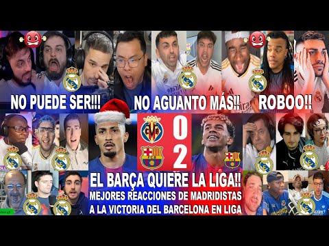 BEST REACTIONS FROM MADRID FANS TO VILLARREAL 0-2 BARCELONA --- BARÇA LEADS WITH YAMAL AND RAPHINHA