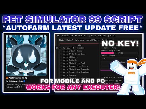 [New]♻️Pet Simulator 99 Script Pastebin **NO KEY** AutoFarm Latest | Fast Break | Halloween Keyless