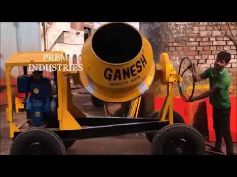 Ganesh heavy duty concrete mixer machine, output capacity: 4...