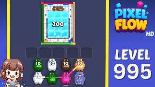 Pixel Flow Level 995 Solution Walkthrough