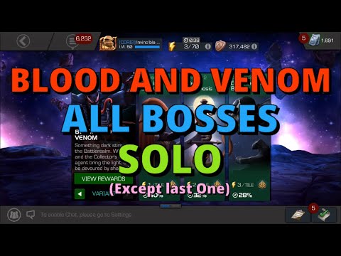Variant-5 BLOOD AND VENOM all Bosses First Look and Solo! #MCOC(Marvel Contest of Champions )
