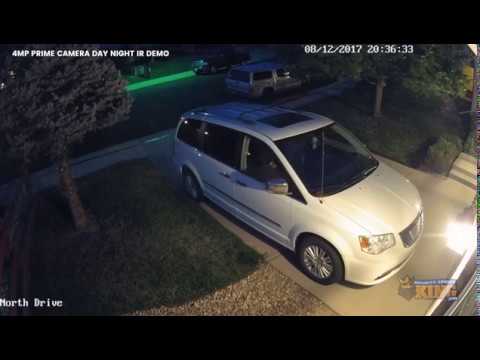Day / Night IR Demo - 4MP Prime Security Cameras - Outdoor