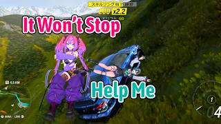 Chihaya Can't Handle Vivi's Driving Skills With Real Steering Wheel