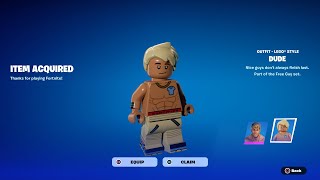 How To Get Dude Skin NOW FREE In Fortnite! (Unlock LEGO Dude Skin)