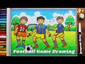Memory Drawing || How to Draw Children are playing football