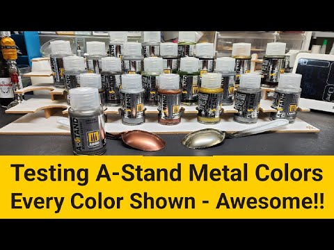Testing A-Stand Metal Colors by Ammo - Every Color Shown !! Alclad Replacement?