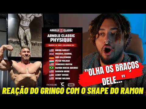 CANAL GRINGO fica chocado com o shape atual do RAMON Dino | RAMON ROCHA QUEIROZ no ARNOLD CLASSIC