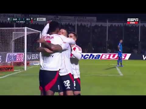 El gol de Borja - Sarmiento 1 - River 1