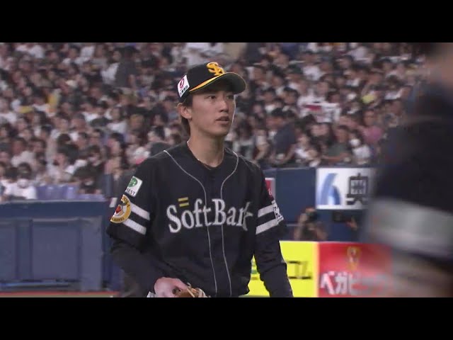 【7回裏】ホークス・大津亮介 8回6奪三振無失点に抑える完璧なピッチングを見せる!!   2024年9月15日 オリックス・バファローズ 対 福岡ソフトバンクホークス