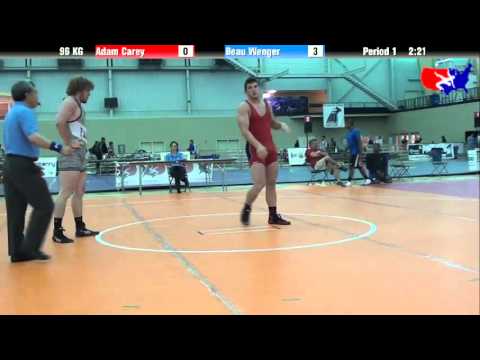 Adam Carey vs. Beau Wenger at 2013 ASICS University Nationals - GR
