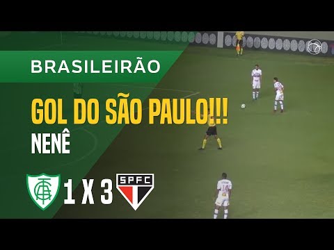 GOL (NENÊ) - AMÉRICA-MG X SÃO PAULO - 27/05 - BRASILEIRÃO 2018