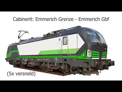 Cab ride train; Emmerich Grenze - Emmerich Gbf (20210807; 5x versneld)