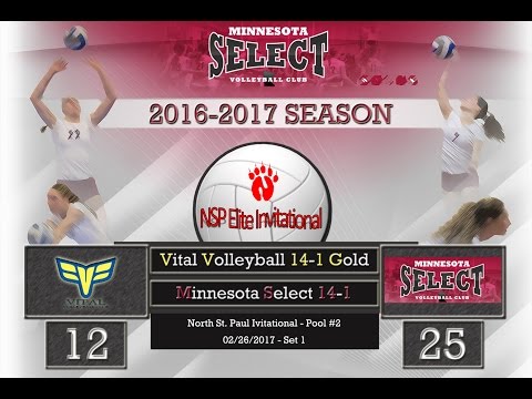 2/26/17 - 2016-17 MN Select 14-1 Volleyball vs Vital 14-1 - Set 1