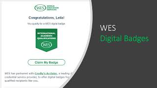 Share your WES Digital Badge