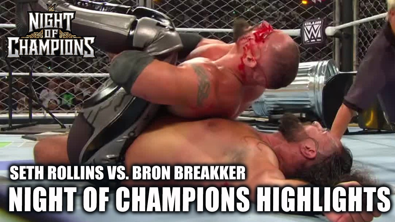 STEEL CAGE MATCH 🔗 Seth Rollins vs. Bron Breakker | Night of Champions | WWE on ESPN