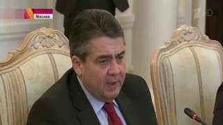 Владимир Путин и Зигмар Габриэль Нормализация отношений России и Германии