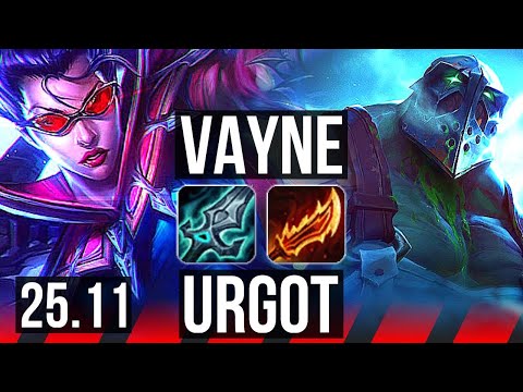 VAYNE vs URGOT (TOP) | Quadra, 11/2/5, Legendary | BR Challenger | 25.11