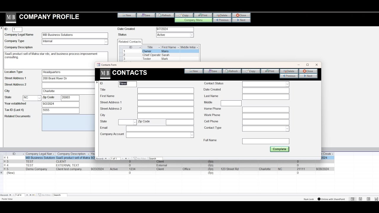 MB Business Solutions Intro/Company demo