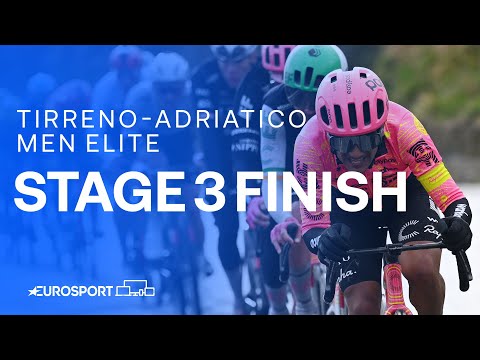 Sprint finale causes DRAMA 😳 | Stage 3 Finish Tirreno-Adriatico 2024 | Eurosport Cycling