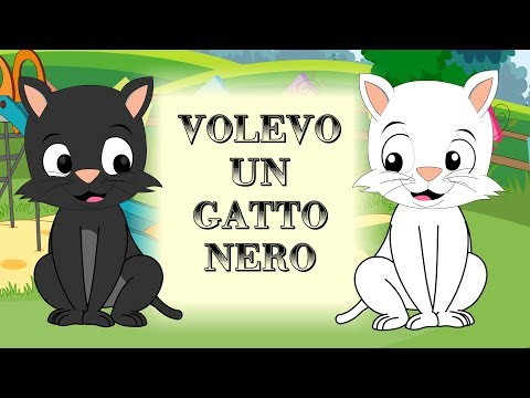 VOLEVO UN GATTO NERO | Canzoni per bambini | Cartoni animati