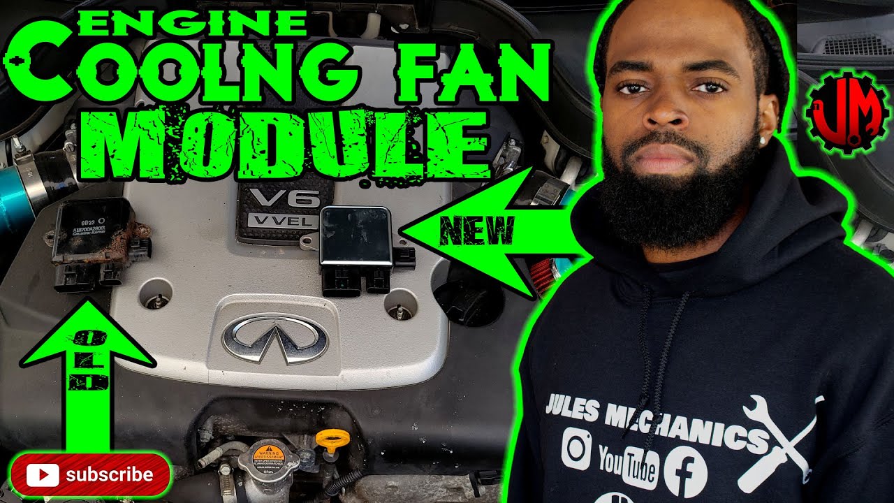 Replace engine cooling fan module infiniti g37 g35 q40