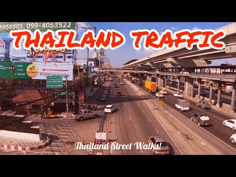 Thailand Traffic - Bang Yai Nonthaburi Scenes Near Bangkok - Video -Street Walk Thailand