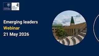 Emerging Leaders Programme launch webinar