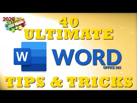 , title : '40 Ultimate Word Tips and Tricks for 2020'