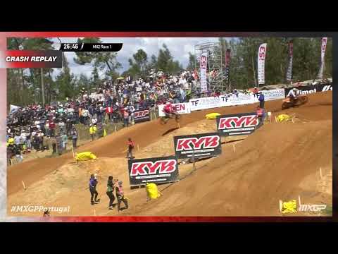 Geerts crash | MX2 Race 1 | MXGP of Portugal 2022 #MXGP #Motocross