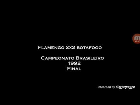 Final do Brasileiro de 1992 2° jogo da final. Botafogo 2 x 2 flamengo. flamengo garfado.