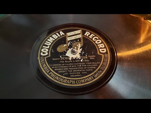 1910 Columbia Demonstration Record Promoting the First Double Disc Records