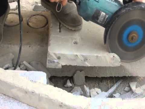 230mm diamond saw blade cutting reinforce concrete