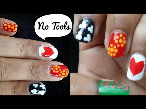 No tools needed! 5 Easy nail art/Simple nail art designs for beginners/ Easy nail art for short nail Video