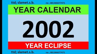 calendar year 2002  #calendar #blog #eclipse #education #music #entertainment #inggeris