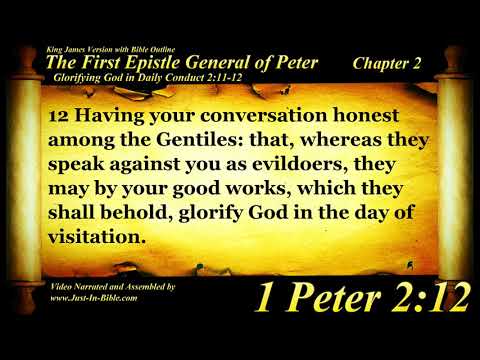 1 Peter Chapter 2 - Bible Book #60 - The Holy Bible KJV Read Along Audio/Video/Text