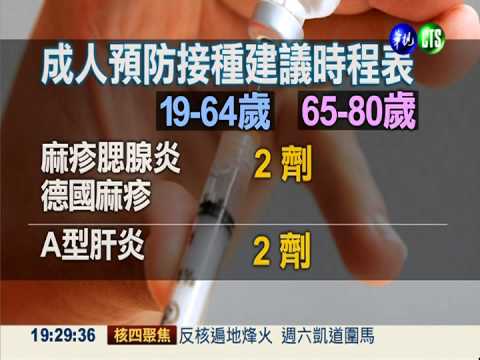 預防"針"有效! 成人可打8種疫苗