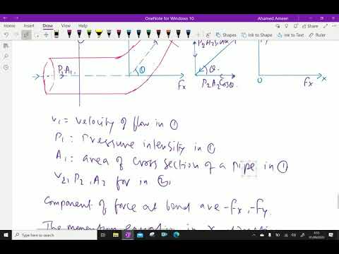 Fluid Mechanics: - (Force exerted in pipe bend) - 89.