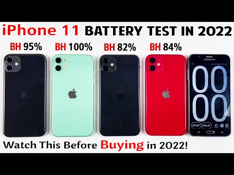 iPhone 11 Battery Life DRAIN TEST 2022 With 100 Health, 95 Health, 84 Health, 82 Health | iOS 15.5